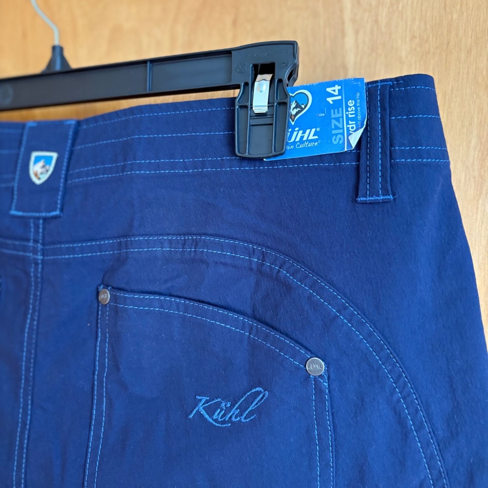 Kuhl Free Range Shorts Womens 14 Indigo Blue Mid Rise 6.5 Inseam NWT 112003 - Picture 6 of 11